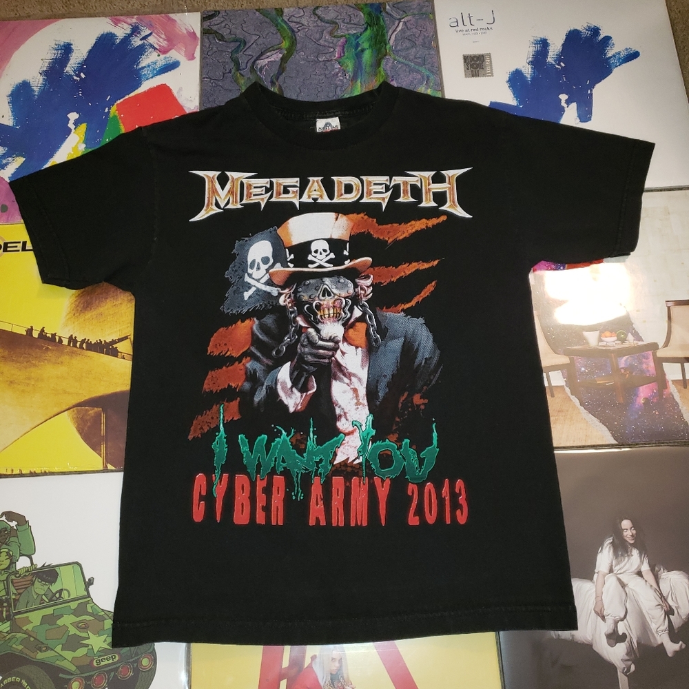 Megadeth Cyber Army 2013 club only t shirt